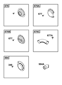 Spark Arrestors And Deflectors Diagram and Parts List for 29,30,35&38  Briggs and Stratton Engine